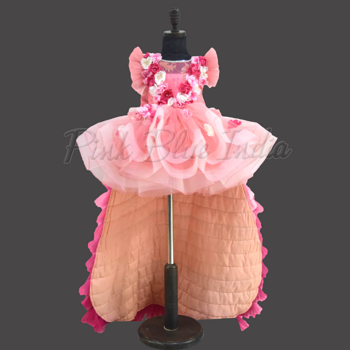 high low floral dress for girls