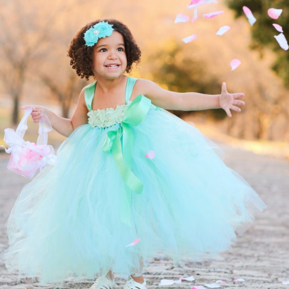 cyancolorpartytutudressforbabygirls