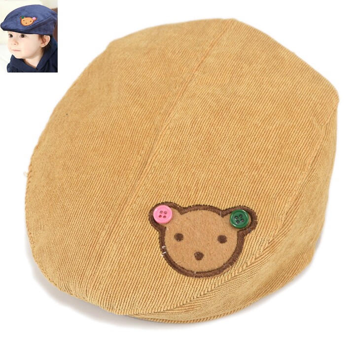 baby beige corduroy hat