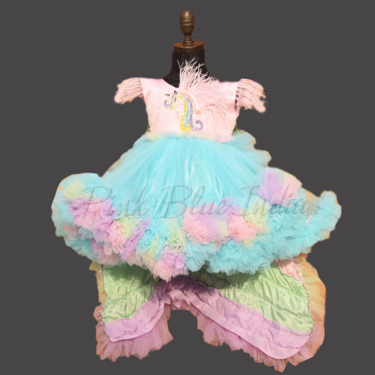 Unicorn Birthday Party Dress, Girls Unicorn Gown